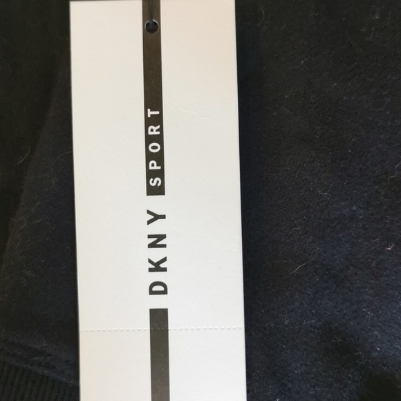 Dkny Gold Lettered Black Sport Sweatshirt Small New - Picture 5 of 6